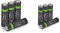 Venom Rechargeable AA Batteries - 2100mAh 1.2V NiMH - High Capacity (4-Pack) & Rechargeable AAA Batteries - 800mAh 1.2V NiMH (4-Pack), Black