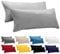 Dreamzie Kissenbezug 40x145 (Set mit 2) - 100% Jersey Baumwolle 150 g/qm Kissenbezüge -Grau - Für Kissenbezug 40 x 145 - Kissenhülle - Kissenbezug - Resistent und Hypoallergen
