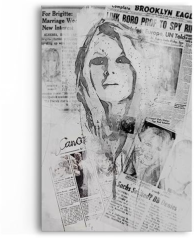 Paul Sinus Filmstar Brigitte Bardot Filmlegende Feminin Schwarz Weiß Kunstvoll