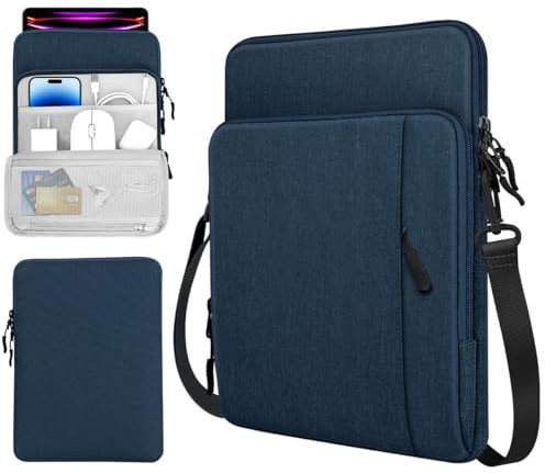 TiMOVO Funda para Tablet de 13con Correa de Hombro para iPad Air 13, iPad Pro 13, iPad Pro 12.9, Galaxy Tab S9+/S9 Plus/S10+/S10 Plus/S9 FE+/S9 FE Plus 12.4, Remarkable Paper Pro 11.8,Añil
