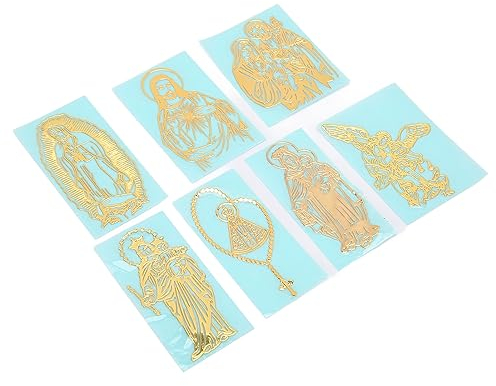 7Pcs Jesus Christian Stickers, DIY Phone Case Virgin Mary Stickers for Scrapbooking Journaling Laptop Luggage