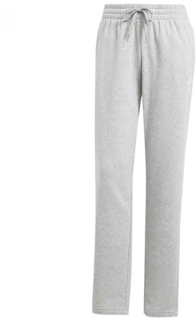 adidas Damen Essentials SMALL Logo Feel Cozy Open Hem Pant, medium Grey Heather, XL