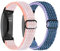 Lot de 2 bracelets de montre élastiques réglables compatibles avec Fitbit Inspire 3, Inspire HR, Ace 3, bracelet de rechange extensible en nylon doux et respirant pour homme et femme, Pas de gemme