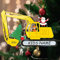 2024 Personalisierte Bagger Weihnachtsschmuck Holz Santa Benutzerdefinierte Kinder Name oder Segen Weihnachtsbaum Hängen Dekor Personalisierte Jungen Kinder