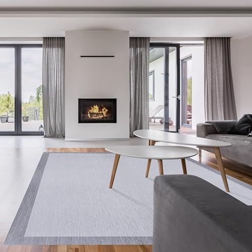 STOR PLANET | Alfombra vinílica Living Deco, Alfombra Exterior Terraza Resistente y Moderna, Alfombra Grande Salon, Lavable y Antideslizante. Alfombras Cocina, Pasillo... | Gris Gris, 80x150cm