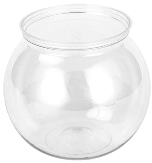 WEJIUAFB Plastic Fish Bowls Transparent Small Plastic Fish Tank Anti-fall Shatterproof Fishbowl Clear Round Plastic Aquarium 1Pcs For Weddings Living Room Desktop Home Decoration