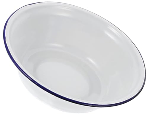 Zerodeko Cuenco De Sopa Esmaltado Retro Cuenco Mezclador De Esmalte Vintage Esmalte Liso Para Decoración Del Hogar Y La Cocina.