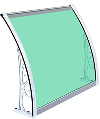 OOzie Tettoia per Finestra Curva, Tenda da Sole Esterna Fissa in Policarbonato, Design Moderno, Resistente alla Pioggia d'Acqua UV (Dimensioni : 60x150cm) (60x120cm)