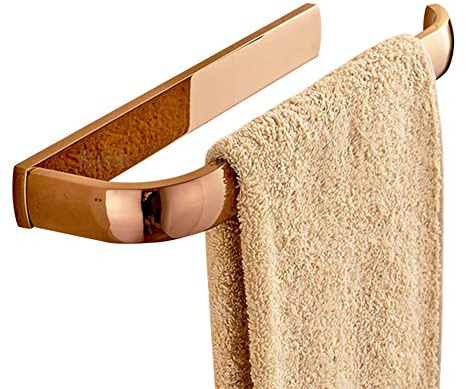 YILDEX Handtuchhalter zur Wandmontage, Handtuchhalter, komplett aus Kupfer, selbstklebend, ohne Bohren, rostfrei, für Badezimmer und Küche-Roségold_D Jubiläum Stabilize