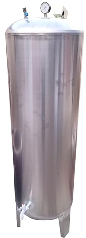 Pressure Tank 60 100 160 200 250 300 L Austausch der Druckwassertankblase, vertikale Wasserspeicherblasenbehälter aus Edelstahl für Druckwassersysteme, Brunnenwassertank mit Entlüftungsventil (Size :