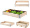 KADAX Cornice per pallet, in legno, impilabile, telaio in legno per giardino, cornice per aiuole rialzate, fioriere, aiuole da giardino, aiuole vegetali, aiuola per erbe aromatiche (120 x 80 x 22,5
