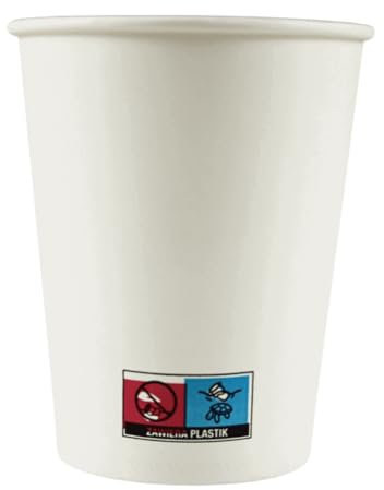 Enpack Weiße Pappbecher 200 ml aus Kraftpapier 400 Stück - Kaffeebecher to go zum servieren von Tee, Kaffee, Glühwein oder anderen Getränken - Coffee To Go Becher
