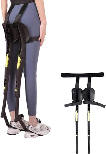 Tragbarer Exoskelett-Ständer, tragbarer Stuhl, unsichtbare magische Sitze, höhenverstellbar mit 3 Gängen, belastbar bis 100 kg, geeignet für Outdoor-Angelkonzerte, U-Bahn-Busse