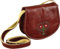 Trachtentasche Damen, Oktoberfest, Bayerische Leder Schultertasche, 15 x 13 cm, Schwarz/Marine Rot, Druckknopfverschluss, verstellbarer Schultergurt (Marine Rot)