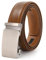 Nelbons Cintura in pelle da uomo con fibbia Cintura a cricchetto moda 35 mm 1 3/8 larghezza