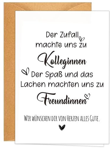 Abschiedskarte Kollegen, Hochwertige Karte Abschied Kollege Kollegin A6 Klappkarte mit Umschlage, Abschiedsgeschenk Kollegen Jobwechsel, Ruhestand Karte