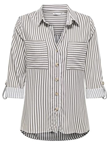 ONLY Damen Onlyasmin Shirt L/S WVN Noos Hemd Mit Langen Ärmeln Und Standard-Passform Für Den Alltag, Falcon, XL