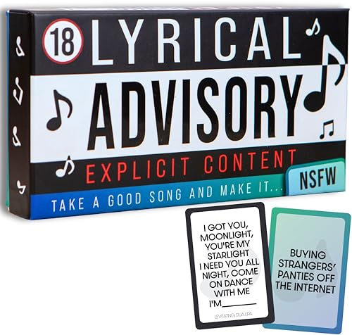 Boxer Gifts Lyrical Advisory - The NSFW Music Party Game for Groups - Rude Card Games For Adults