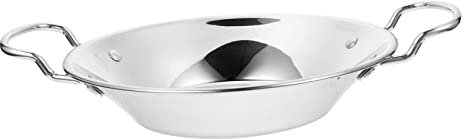 PRETYZOOM Sartén Wok de Metal Sartén Wok de Acero Inoxidable Utensilios de Cocina para Cocinar Antiadherentes