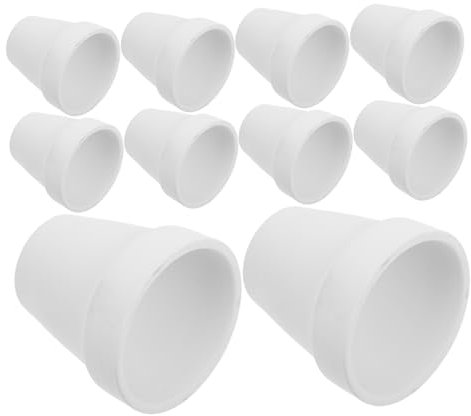 HANABASS 20pièces Pots Terre Cuite Blancs Céramique avec Drainage pour Plantes Et Cactus pour Décoration Intérieure Et Scolaires