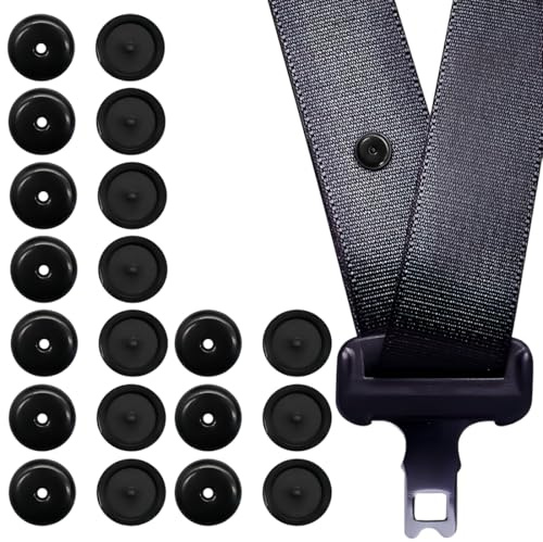20 Paia Pulsante Ferma Cintura di Sicurezza Auto, Bottoni Cintura di Sicurezza Auto in Plastica ABS, Universale Blocco Cintura di Sicurezza per Tutti i Tipi di Auto SUV e Camion