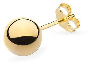 MARKO Einzelner Ohrstecker aus 14K Echtgold 585 – Gold Ohrring Damen 3mm – Solo Kugel Ohrstecker in Größen von 3mm bis 8mm – Hochwertiger Echtgold Schmuck für Frauen & Mädchen – Stecker Verschluss (6)