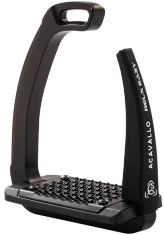 Acavallo Rel-X Steigbügel Easy One Size, Total Black, 2er Set