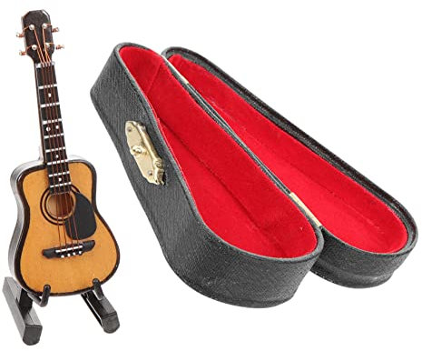 Holibanna Mini Chitarra Finta Giocattolo Per Bambini Chitarra Per Principianti in Legno Prima Educazione Strumento Musicale Imitazione