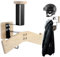 Heavy Duty Wall-Mounted Helmet Rack With Hook, Wooden Holder For Motorcycle, & Ski Gear