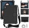Funda para tablet Lenovo Tab P10 TB-X705F/Tab E10 X104F para niños, ligera EVA+PC a prueba de golpes, con correa para el hombro, funda protectora resistente para tableta, color negro