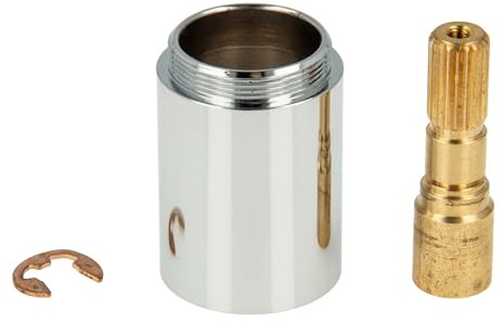 tecuro 40 mm Verlängerungsset für UP-Ventile DN 20/25/32 - Messing verchromt