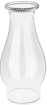 FJMQHU Replacement Glass Shade for Oil Lamp Chimney, 3 Inch Base, Clear Lamp