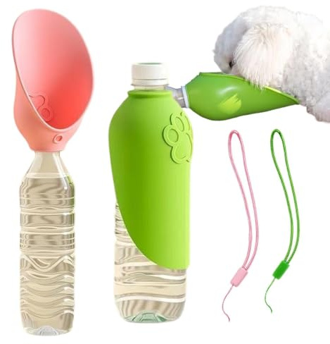 Botella De Agua para Perros Vaso Hidratante Antifugas | Botella Agua Portátil Y Bebedero Para Perros Jardín Patio Viajes Senderismo Camping Autocaravana Playa Animales Pequeños