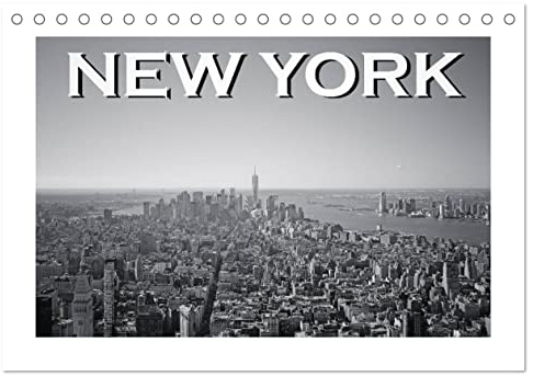 New York in schwarz weiss (Tischkalender 2026 DIN A5 quer), CALVENDO Monatskalender: So außergewöhnlich wie der Big Apple, sind auch diese Bilder in schwarz weiss. (CALVENDO Orte)
