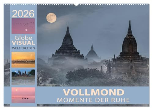 Vollmond - Momente der Ruhe (Wandkalender 2026 DIN A2 quer), CALVENDO Monatskalender: Und der Mond hat zugeschaut! (CALVENDO Natur)
