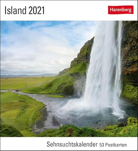 Island Sehnsuchtskalender 2021 - Postkartenkalender mit Wochenkalendarium - 53 perforierte Postkarten zum Heraustrennen - zum Aufstellen oder ... x 17,5 cm: Sehnsuchtskalender, 53 Postkarten