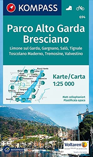 KOMPASS Wanderkarte 694 Parco Alto Garda Bresciano 1:25.000: Wanderkarte mit Radrouten. GPS-genau. 1:25000