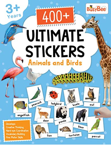 400+ Ultimate Stickerbuch – Tiere und Vögel für Kinder ab 3 Jahren