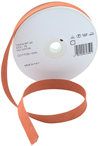 Inastri 14/ 4/ 4 mm Cotton Bias Binding, Brown (Rust) 79