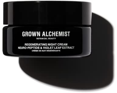 Grown Alchemist regenerierende Nachtcreme mit Peptid-3 & Veilchenextrakt - Anti Aging Gesichtscreme gegen Falten, vegan, straffende feuchtigkeitsspendende Gesichtspflege mit Vitaminen & Hyaluron 40 ml