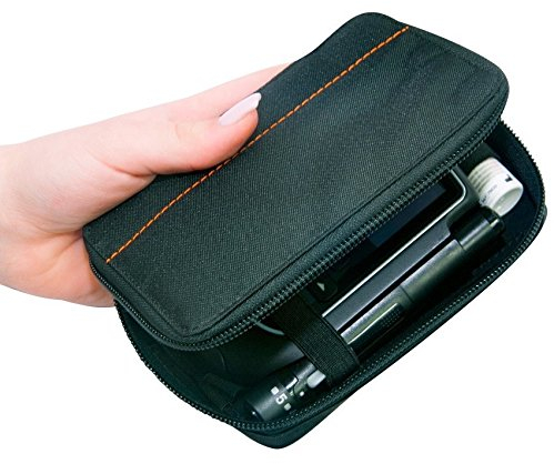 diabag Diabetic Bag ONE Mini Nylon Black - Hochwertige Diabetikertasche für Reisen - Isolierende Insulintasche für Blutzuckermessgeräte, Insulin-Pens, Lanzetten und Zubehör (106)