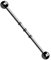 Paula & Fritz® Industrial Ohr-Piercing Stab 3 Ringe Chirurgenstahl 38mm Stab-länge 1.6 mm Stab-Dicke Schwarz Barbell