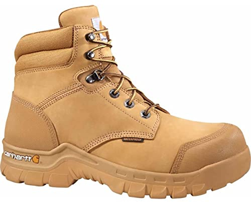 Carhartt Men's Rugged Flex WP 6 Composite Toe Work Boot, Wheat, 11 W US