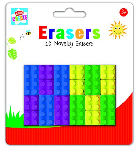 Anker-Kids Create/Arts und Crafts Brick Form Radierer, Kunststoff, Farbe Sortiert, 29,7 x 21 x 2 cm