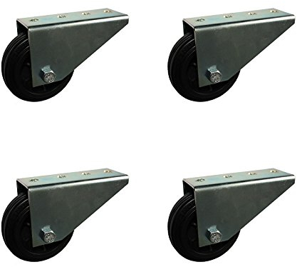 4 Stück Stützrollen Rad 80 mm Räder Torrolle Rollen Stützrad Torlaufrolle verzinkt GU