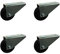 4 Stück Stützrollen Rad 80 mm Räder Torrolle Rollen Stützrad Torlaufrolle verzinkt GU