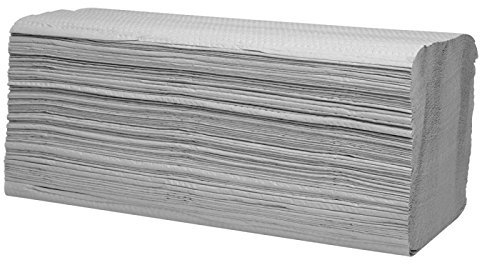 Wellsamed Papierhandtücher 250 Stück, 25 x 23 cm Naturweiß 1-lagig, ZZ-Falz umweltfreundliche Falthandtücher, Handtuchpapier, Papiertücher