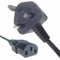 IEC Kettle Lead. Power Cable. Male 3 Pin UK Plug to female C13. PC, Monitor Cord (1m)