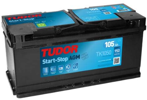 Tudor Batterie 105 Ah / 950 A (EN) Gamme AGM +D start-stop pour voiture camping-car