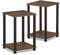 Furinno Haydn Beistelltisch, Holz, Walnuss/Braun, Holz, 34.04 x 34.04 x 50.8 cm